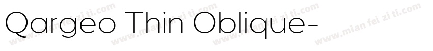 Qargeo Thin Oblique字体转换